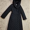 Продам пальто женское демисезонное 42-44 размер Цвет черный С капюшоном Длина пальто по спинке 115 см в Юрге
